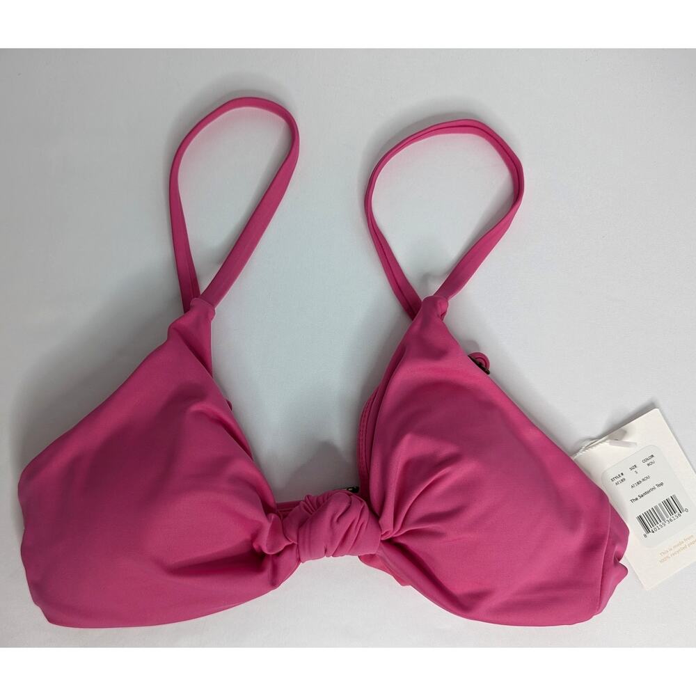 Andie Swim Pink Bikini Top The Santorini - Picture 2 of 7